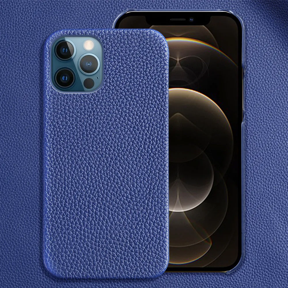 Genuine Leather Protective Shell Shatterproof Mobile Phone Case