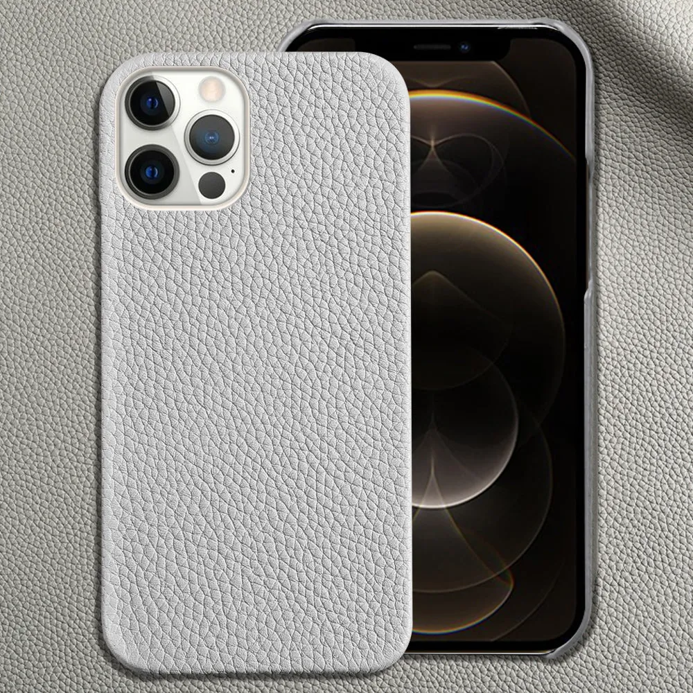 Genuine Leather Protective Shell Shatterproof Mobile Phone Case