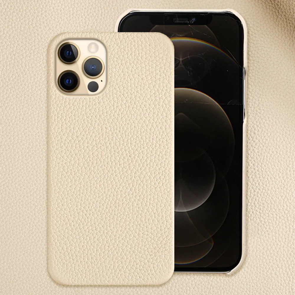 Genuine Leather Protective Shell Shatterproof Mobile Phone Case