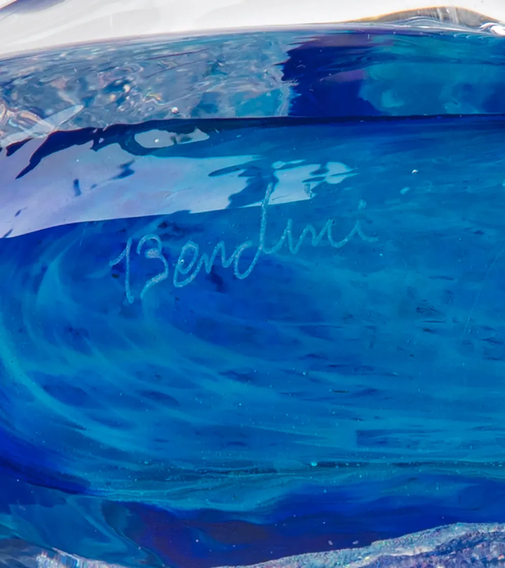 Glass Sculpture "Crashing Wave" (Medium) by Ben Silver