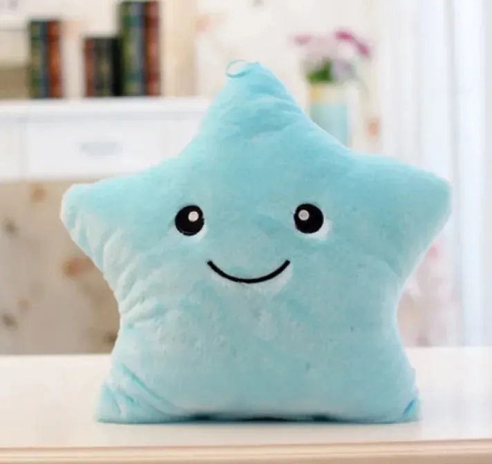 Glowing Colorful Luminous Star Pillow