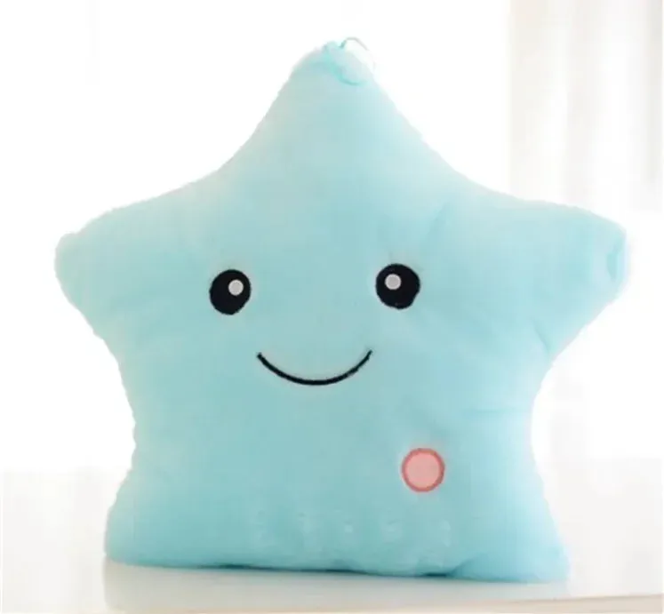 Glowing Colorful Luminous Star Pillow