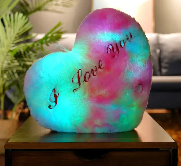 Glowing Colorful Luminous Star Pillow