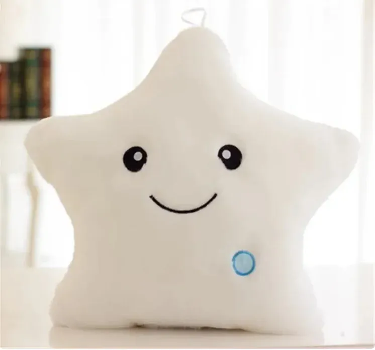 Glowing Colorful Luminous Star Pillow