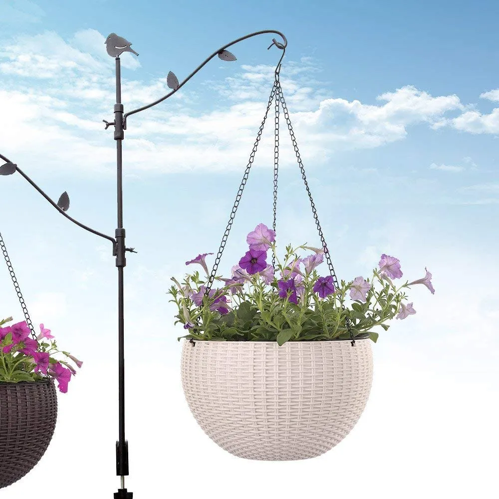 Go Hooked Plastic Hanging Pot, Multicolour, Pot Diameter -7.1 Inch, Pot Height -4.8 Inch, Pot Thickness -3 mm, Chain Length -13 inch Approx., 5 Pieces