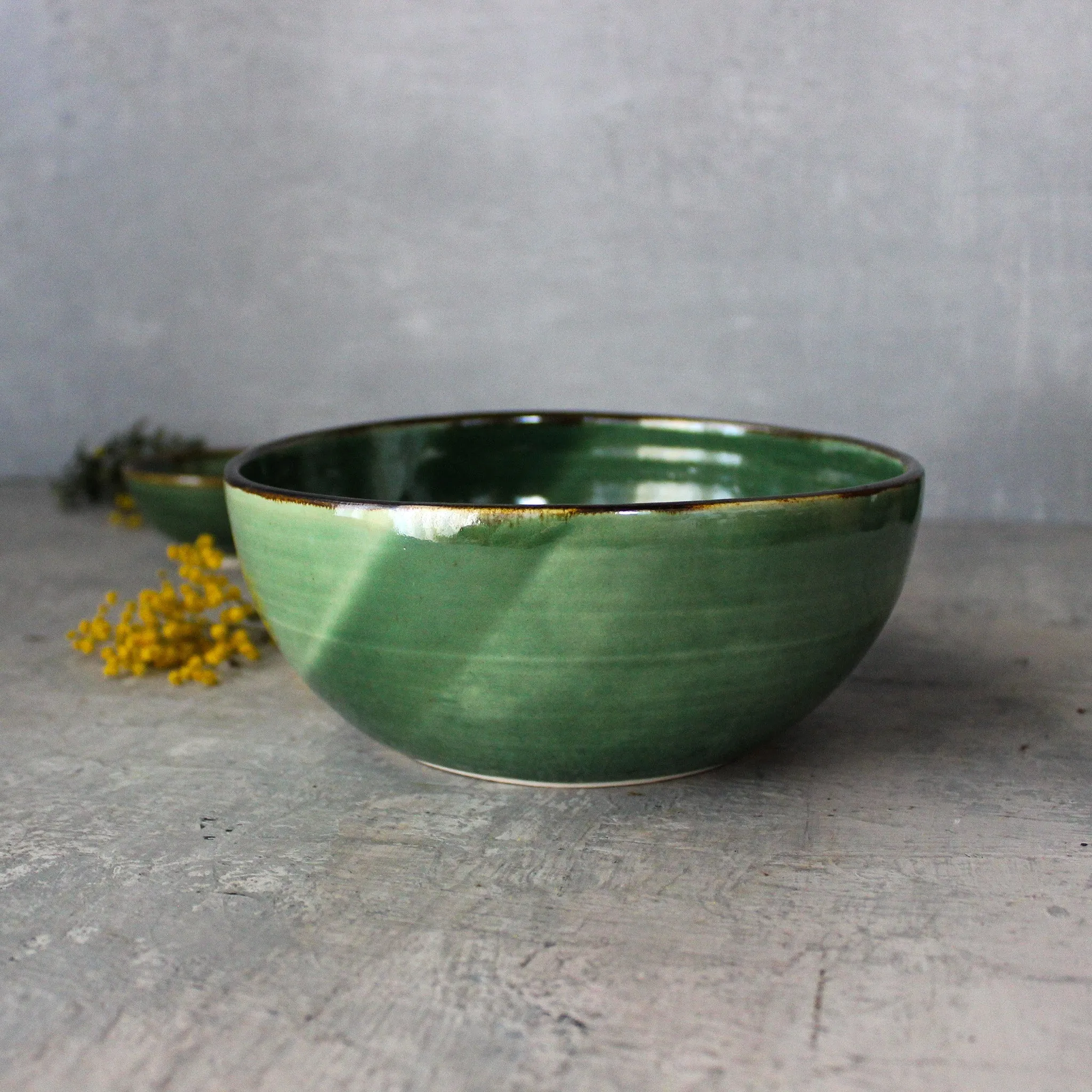 Green Ceramic Bowls