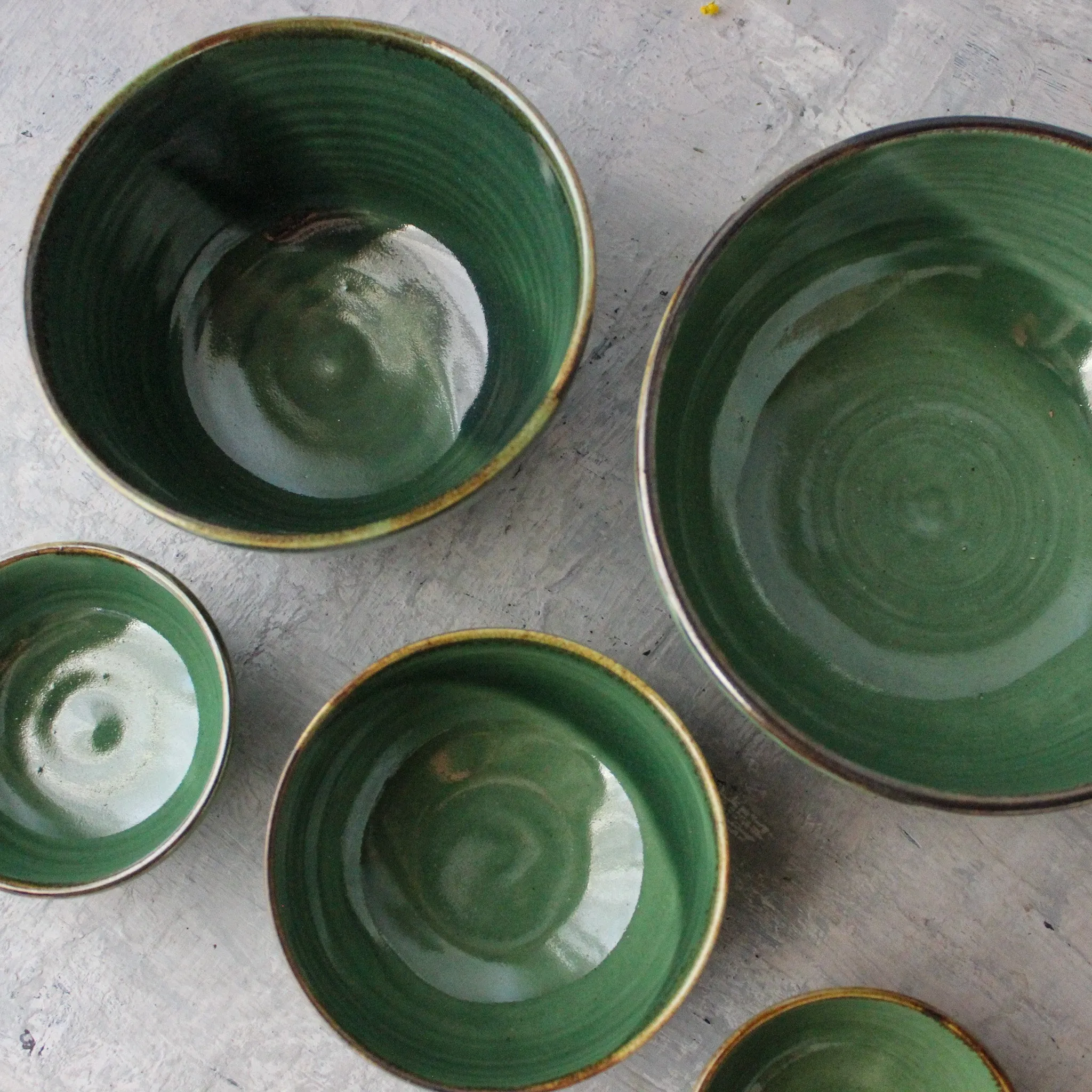 Green Ceramic Bowls
