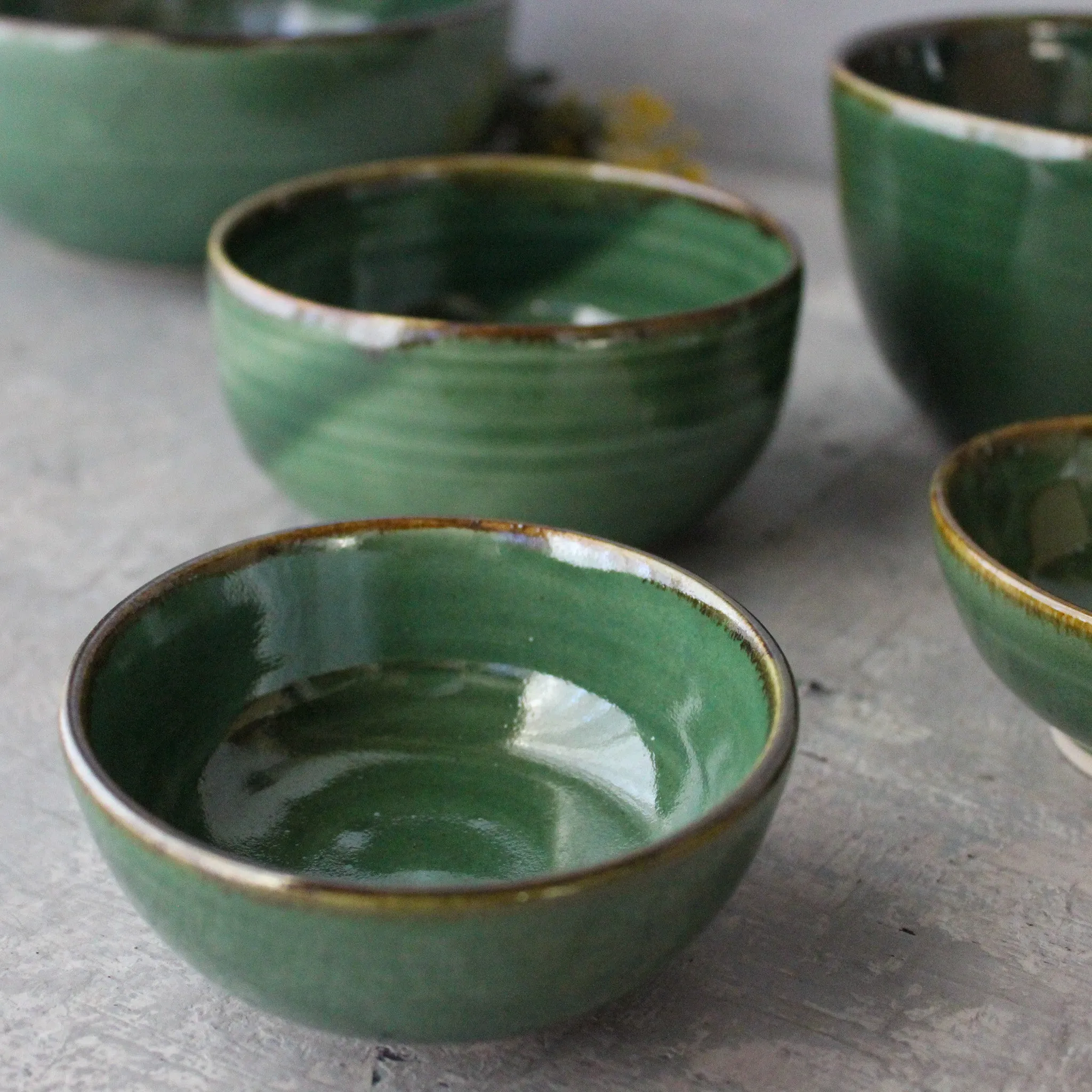 Green Ceramic Bowls
