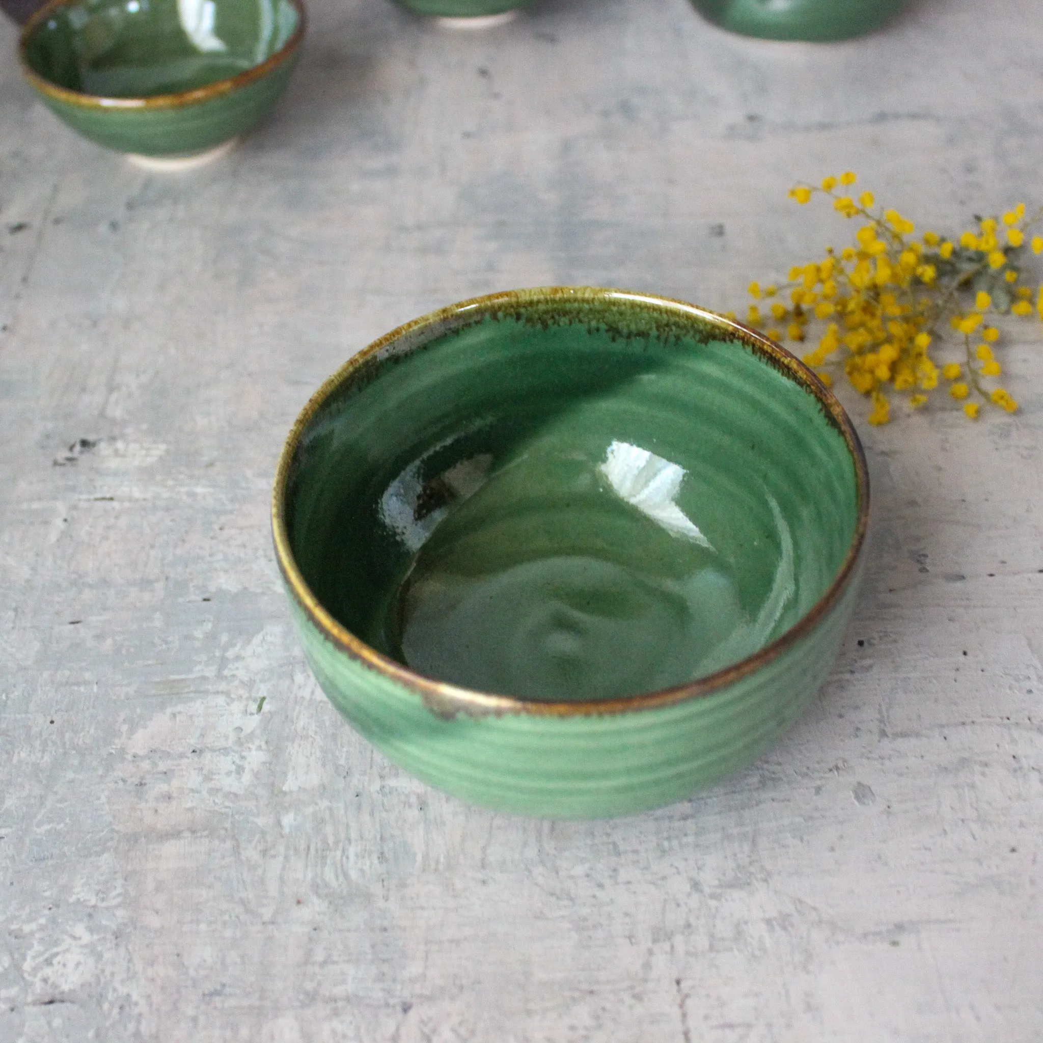 Green Ceramic Bowls