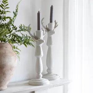 Grey stag candle holder - 2 sizes