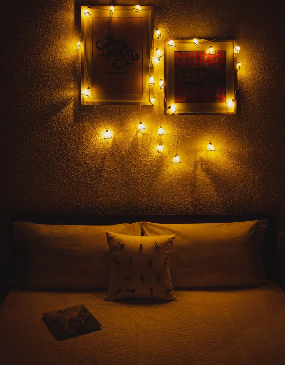 Handmade LED String Lights Blue Frock