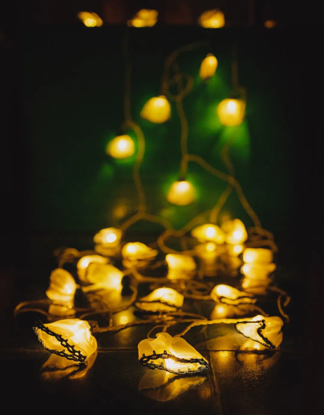 Handmade LED String Lights Blue Frock