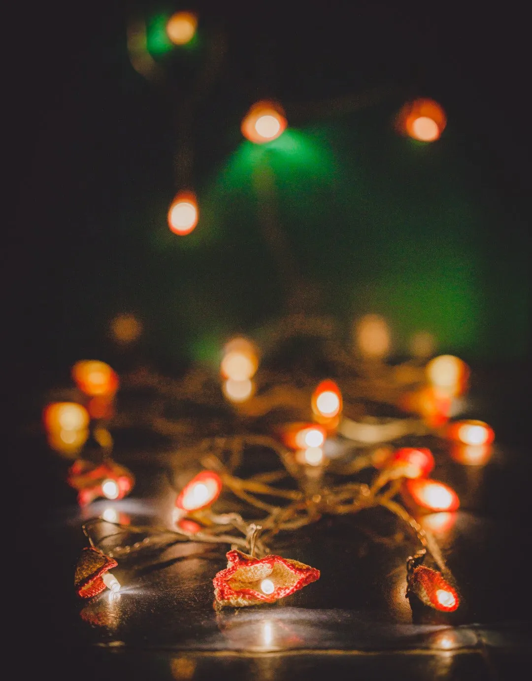 Handmade LED String Lights Pink Lily Bougainvillea