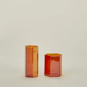 Helix Glass, Set of 4 - Orange