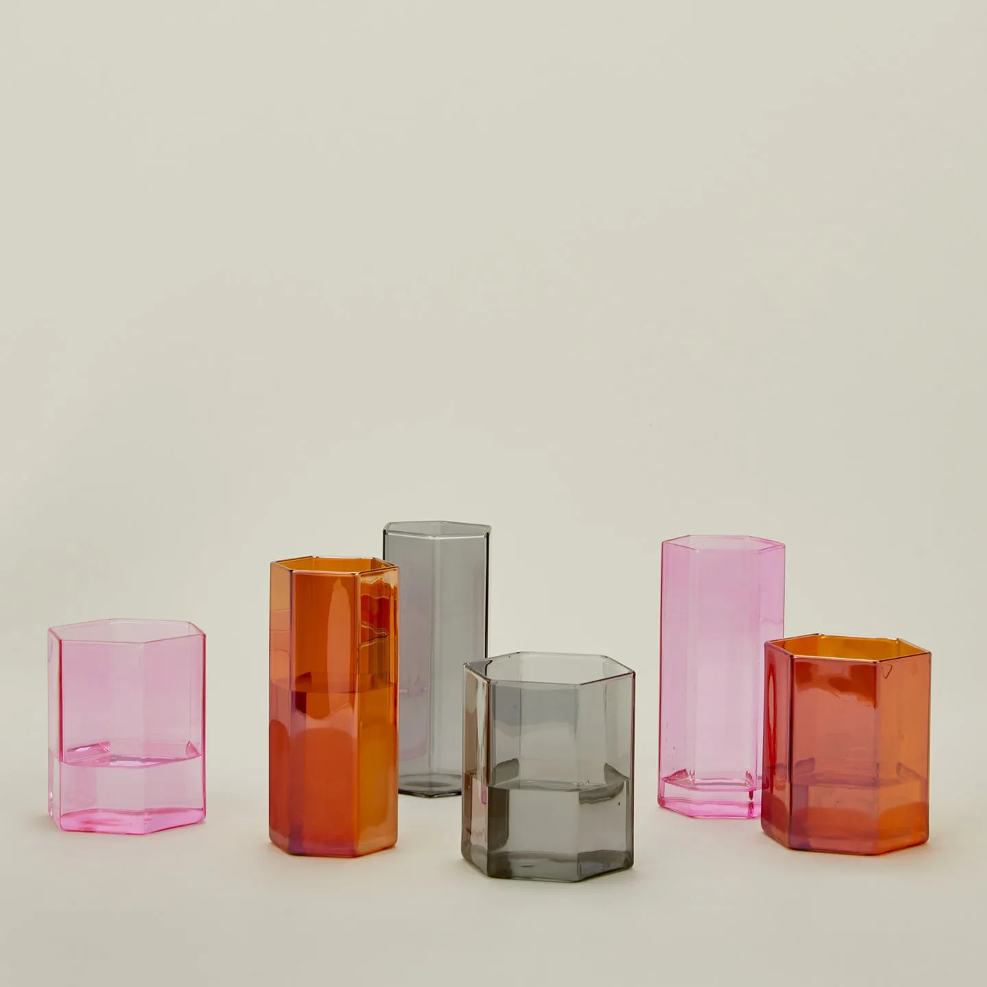 Helix Glass, Set of 4 - Orange