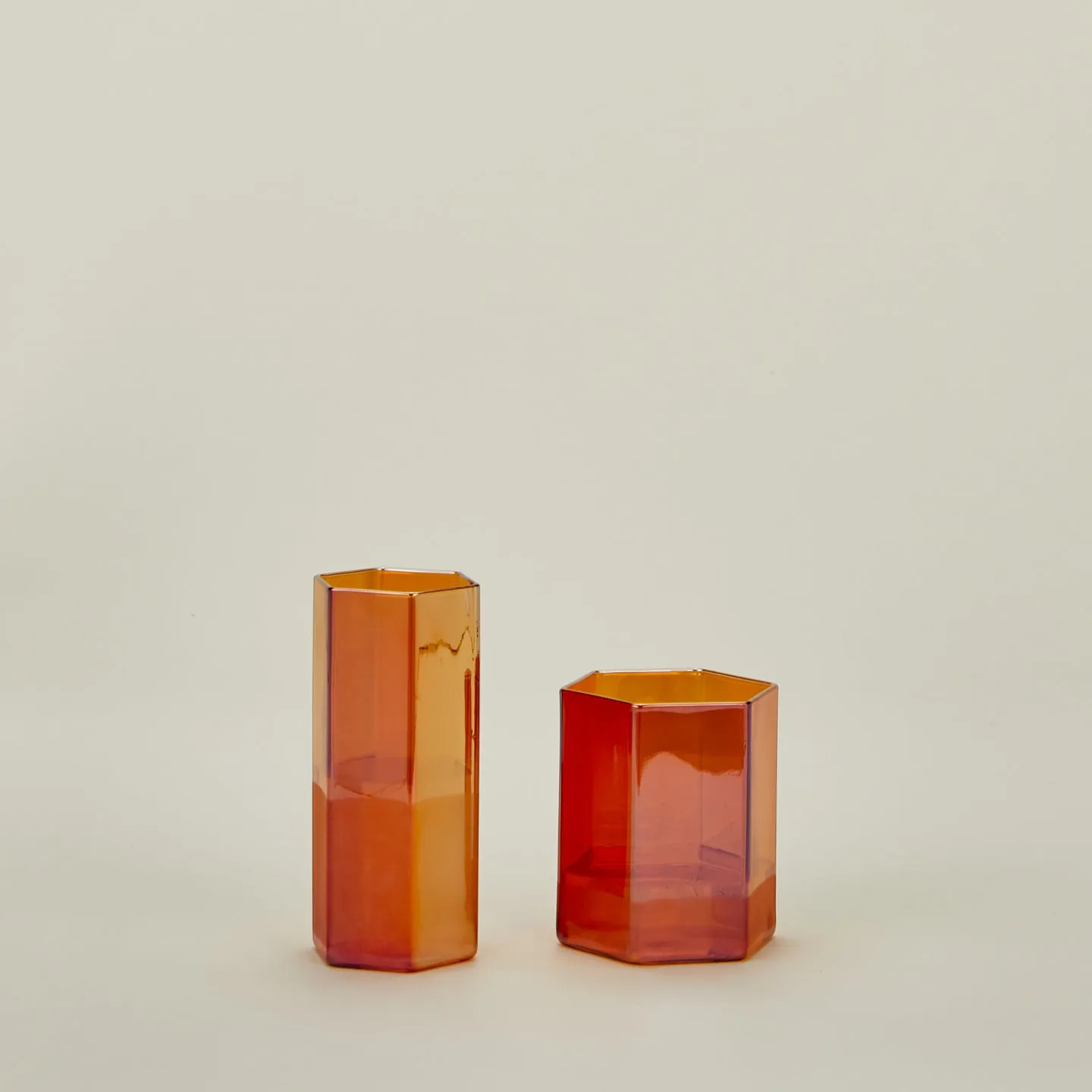 Helix Glass, Set of 4 - Orange