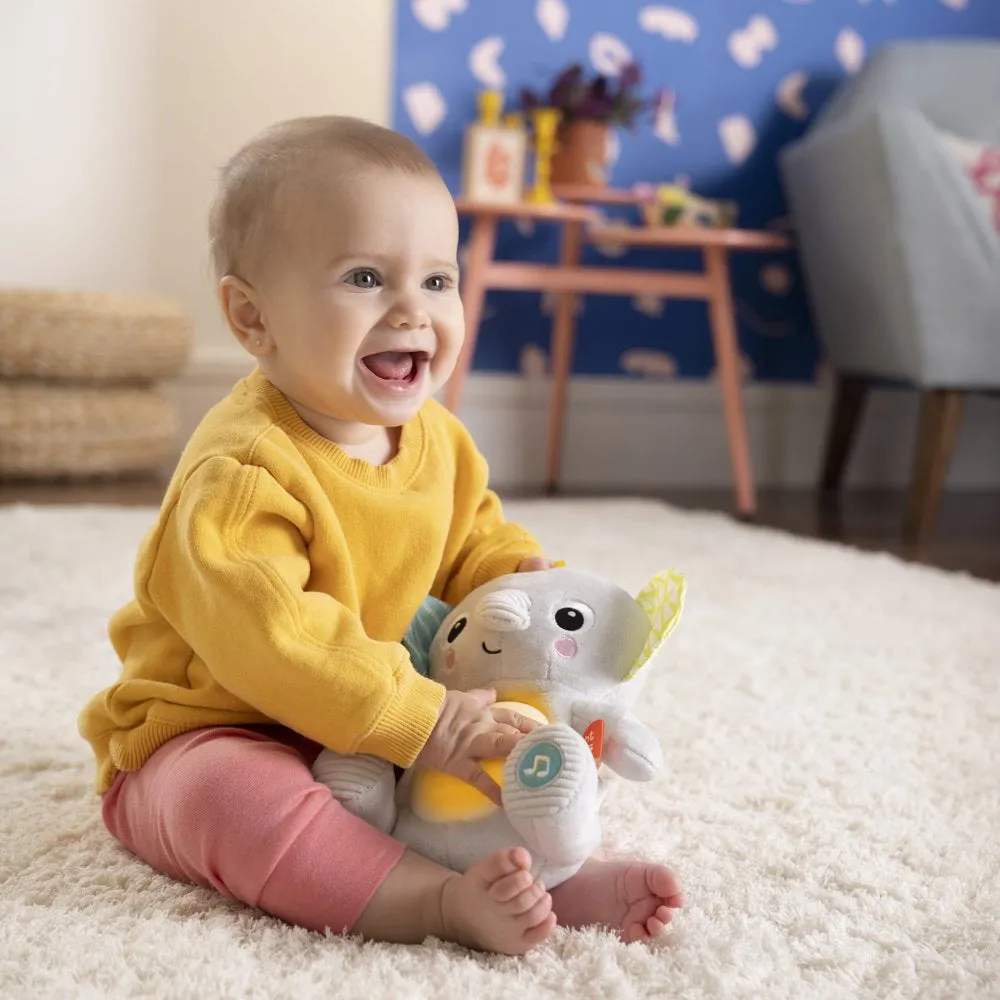 Hug-A-Bye Baby Elephant Stuffed Animal Dual-Mode Soft Toy Soother, Gray