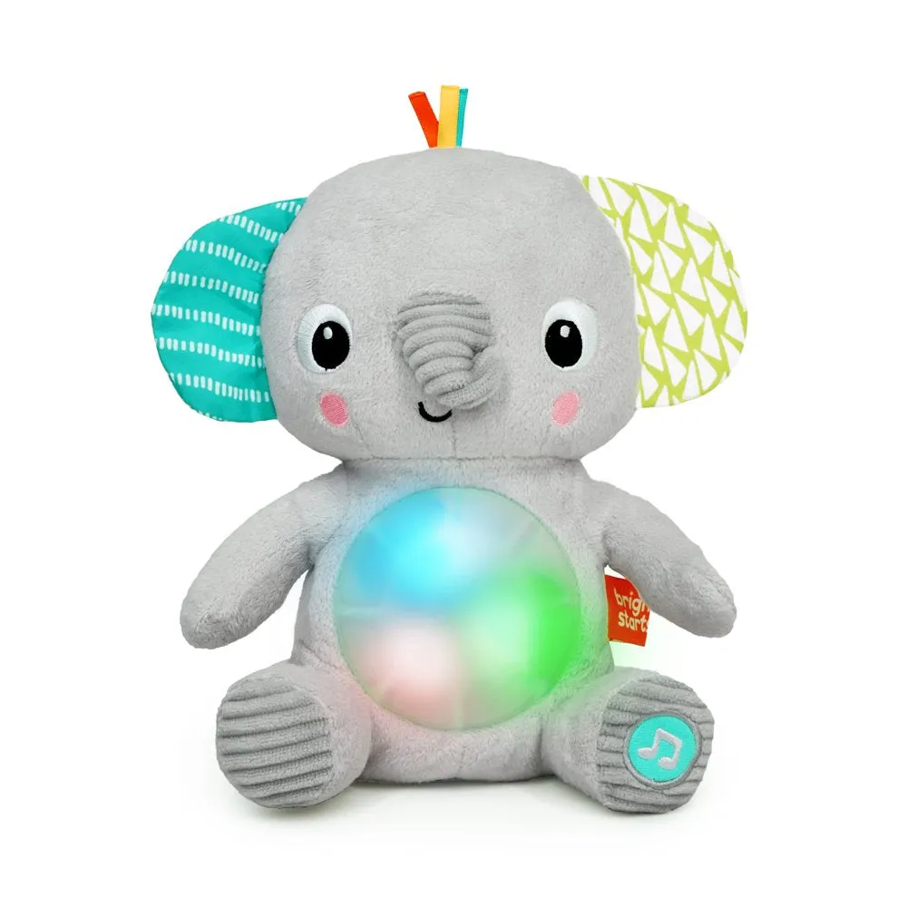 Hug-A-Bye Baby Elephant Stuffed Animal Dual-Mode Soft Toy Soother, Gray