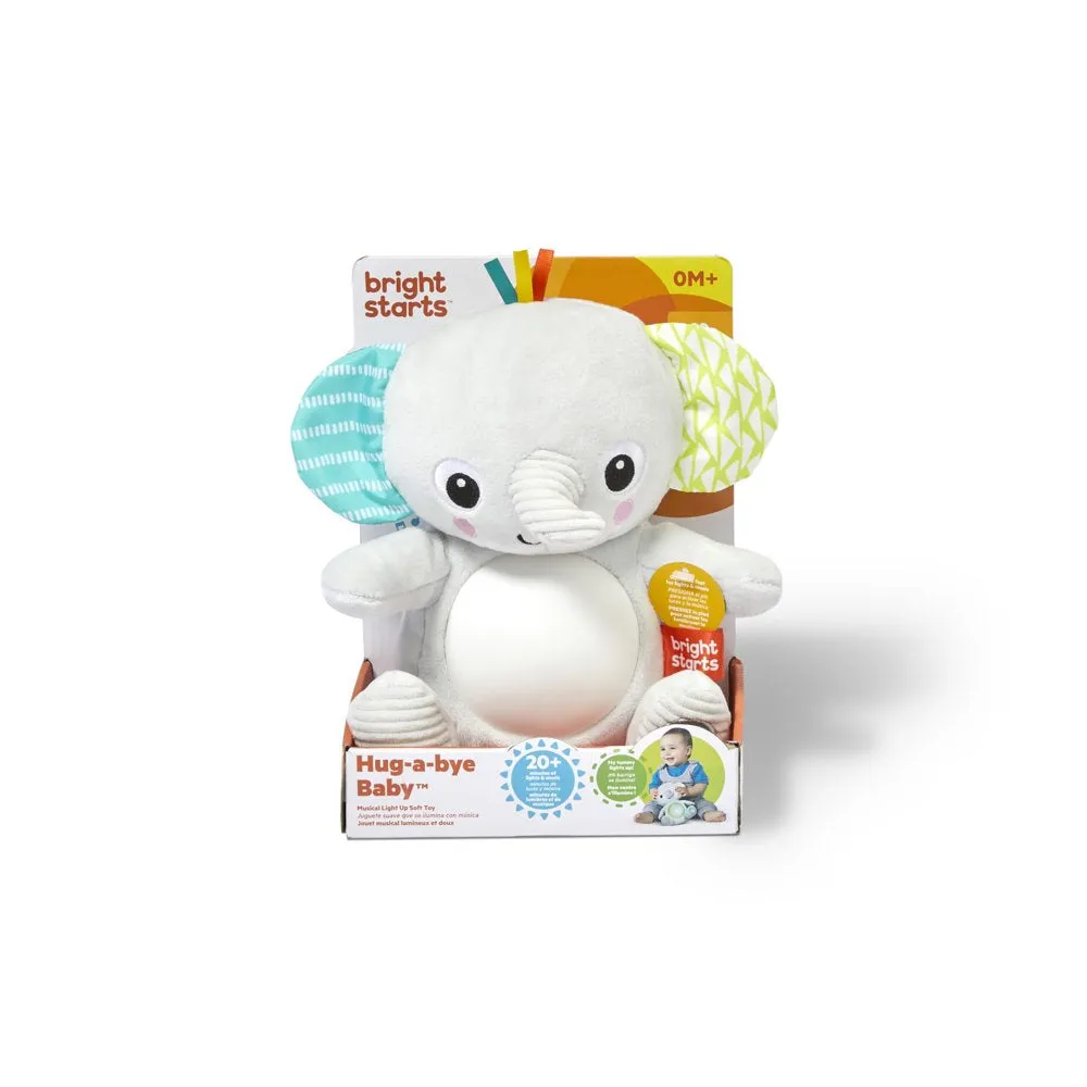 Hug-A-Bye Baby Elephant Stuffed Animal Dual-Mode Soft Toy Soother, Gray