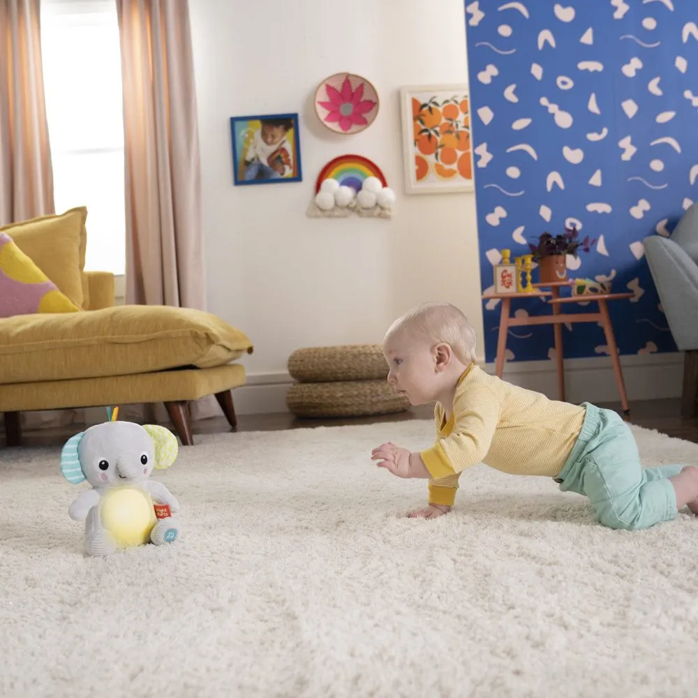 Hug-A-Bye Baby Elephant Stuffed Animal Dual-Mode Soft Toy Soother, Gray