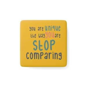 IAC  Home & Livings-Magnet & Stickers / Porcelain Magnet, Square / I am UNIQUE