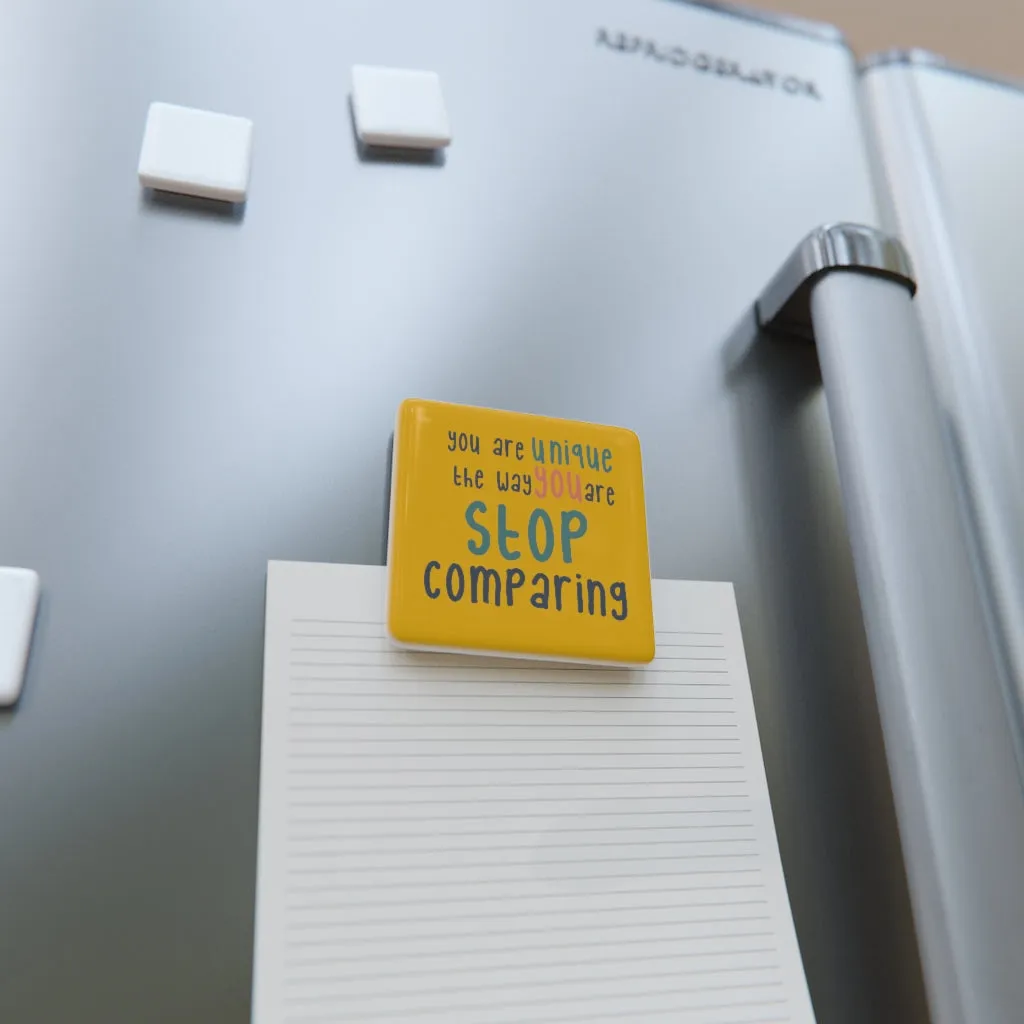 IAC  Home & Livings-Magnet & Stickers / Porcelain Magnet, Square / I am UNIQUE
