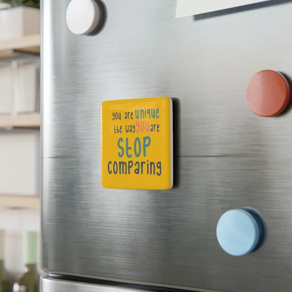 IAC  Home & Livings-Magnet & Stickers / Porcelain Magnet, Square / I am UNIQUE