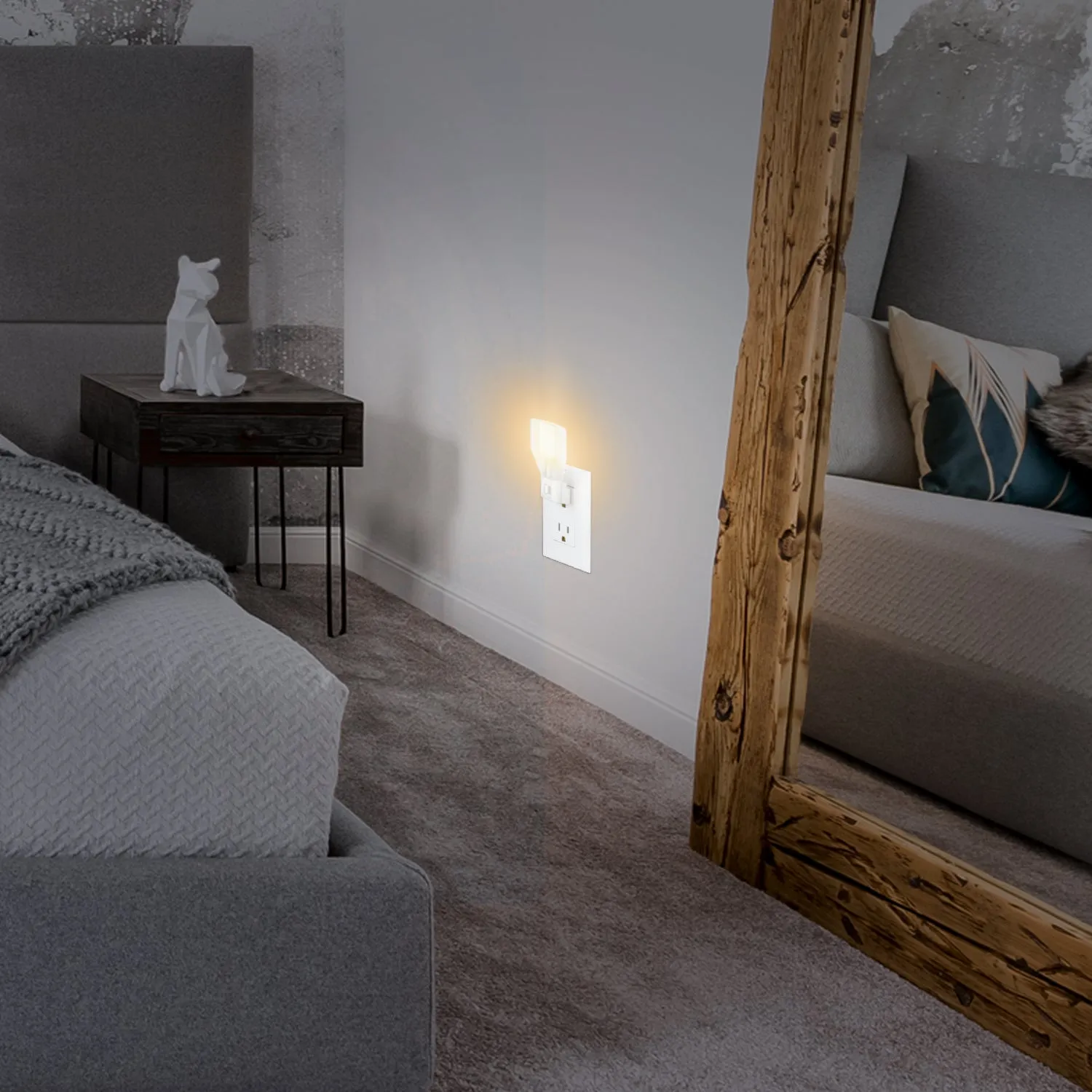 Incandescent Manual On/Off Night Light – White