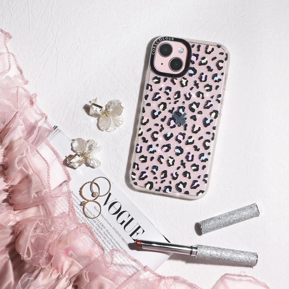 iPhone 12 Pro Max Colourful Leopard Glitter Phone Case