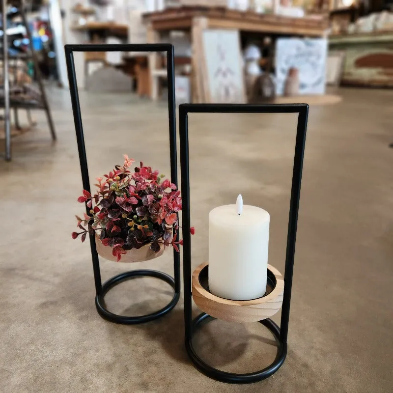 Iron Frame Candle Holder