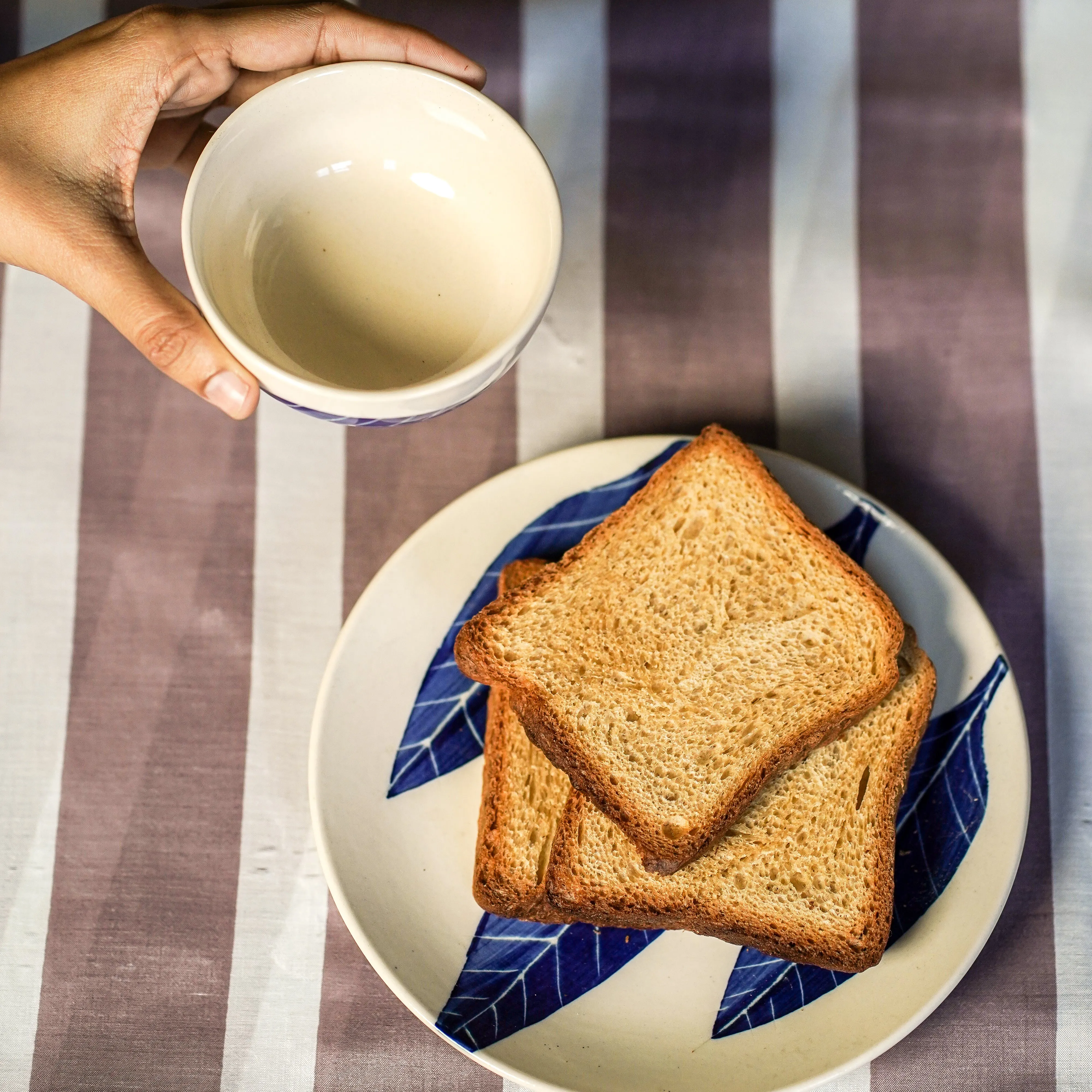 Jaipur Indigo Platter Set (set of 6 plates & 6 bowls)