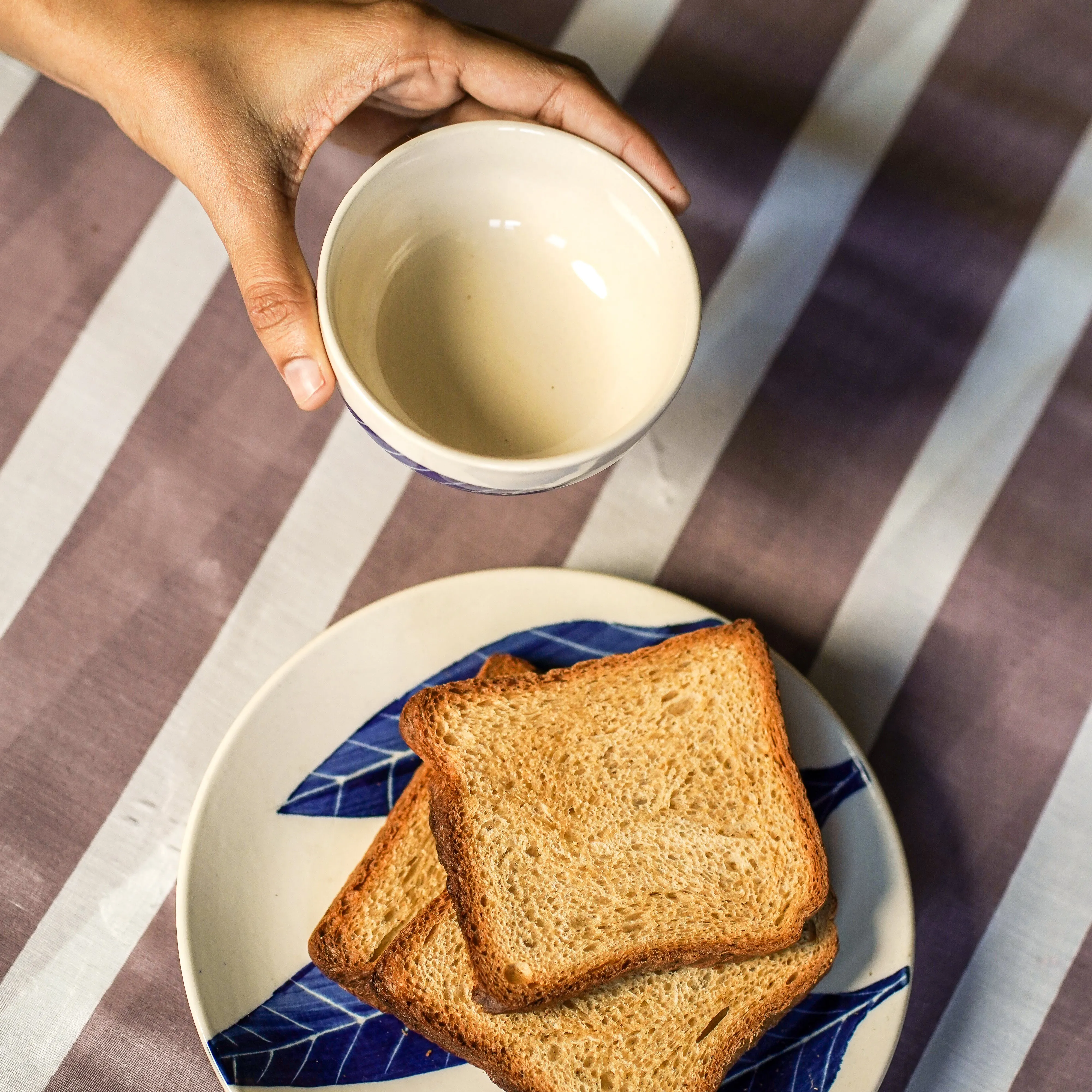 Jaipur Indigo Platter Set (set of 6 plates & 6 bowls)