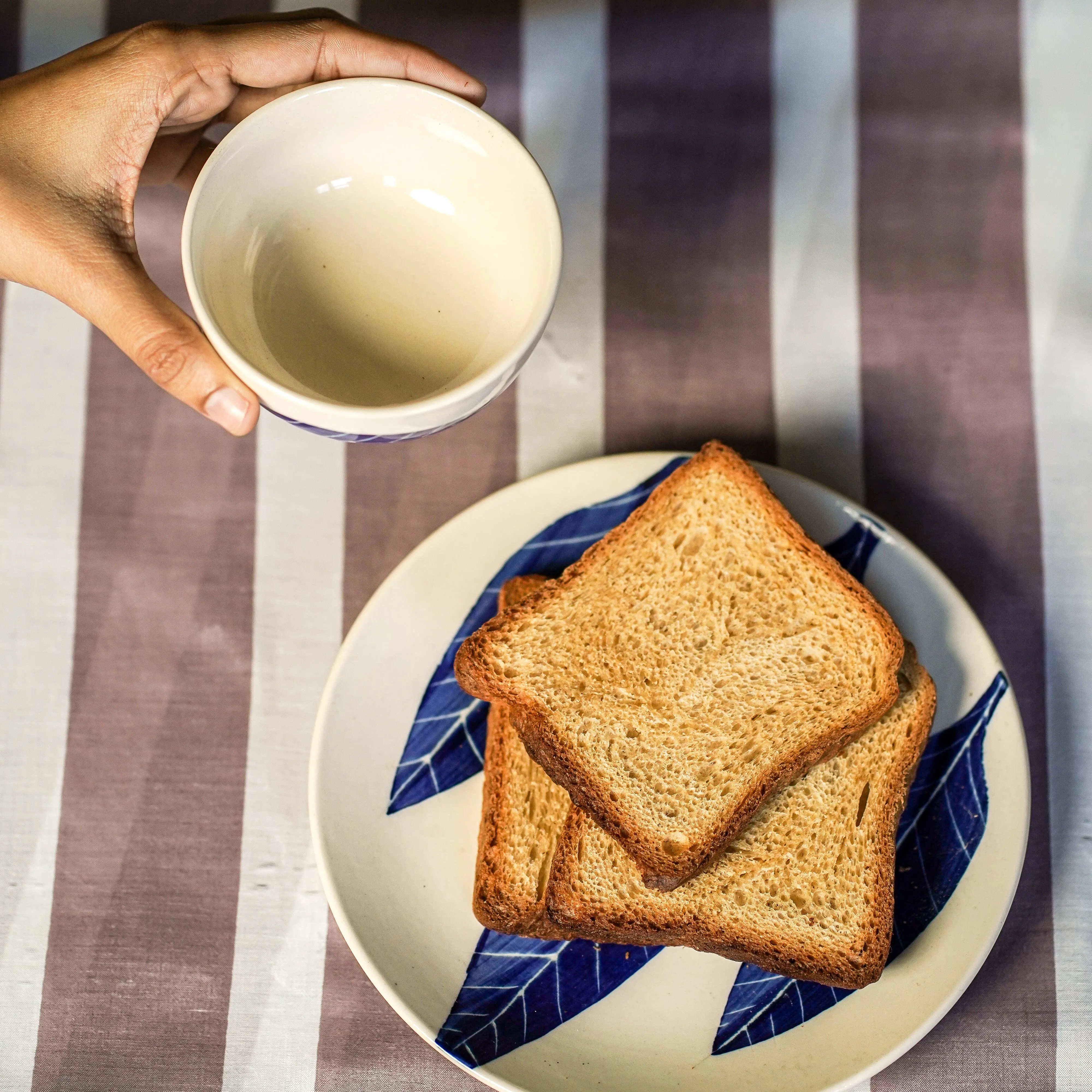 Jaipur Indigo Platter Set (set of 6 plates & 6 bowls)