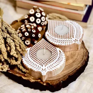 Kali Handcrafted Tea Light Holder | Set of 2