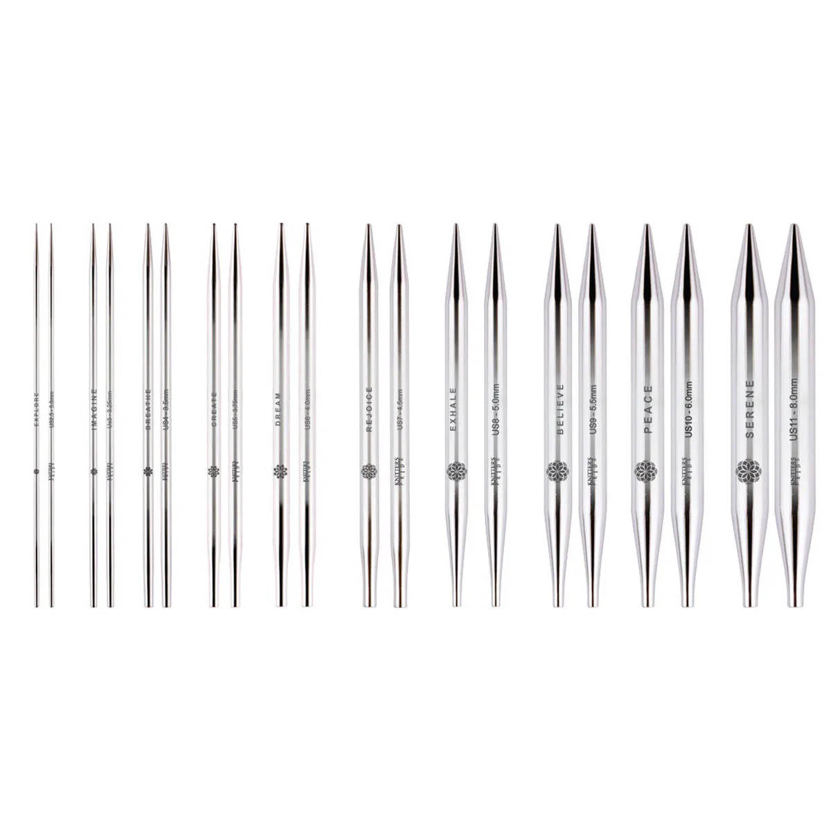 KnitPro Mindful Collection Interchangeable Lace Needle Tips - 5'' Tip - US 9