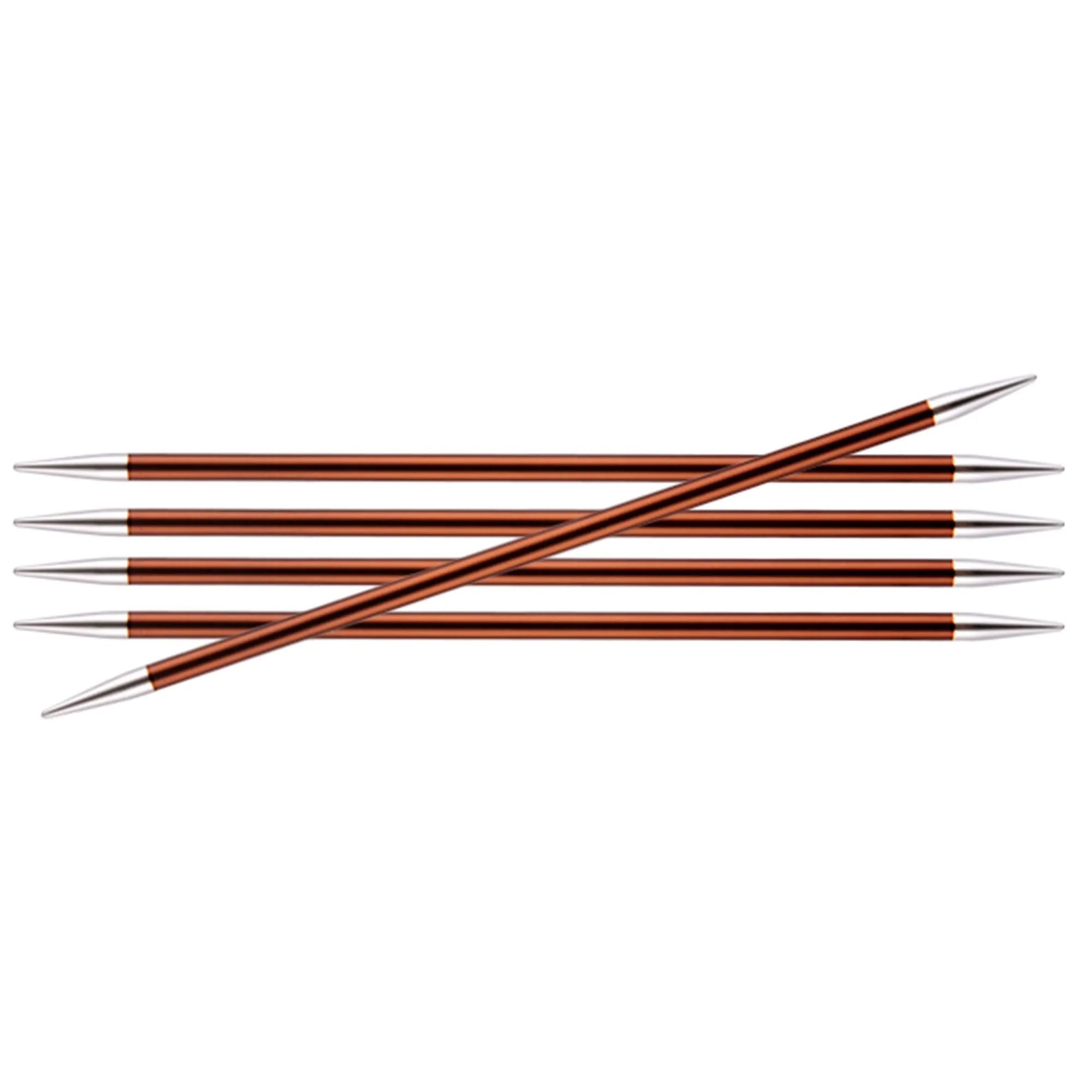KnitPro Zing Double Pointed Needles - US 9 (5.5mm) - 8" Sienna
