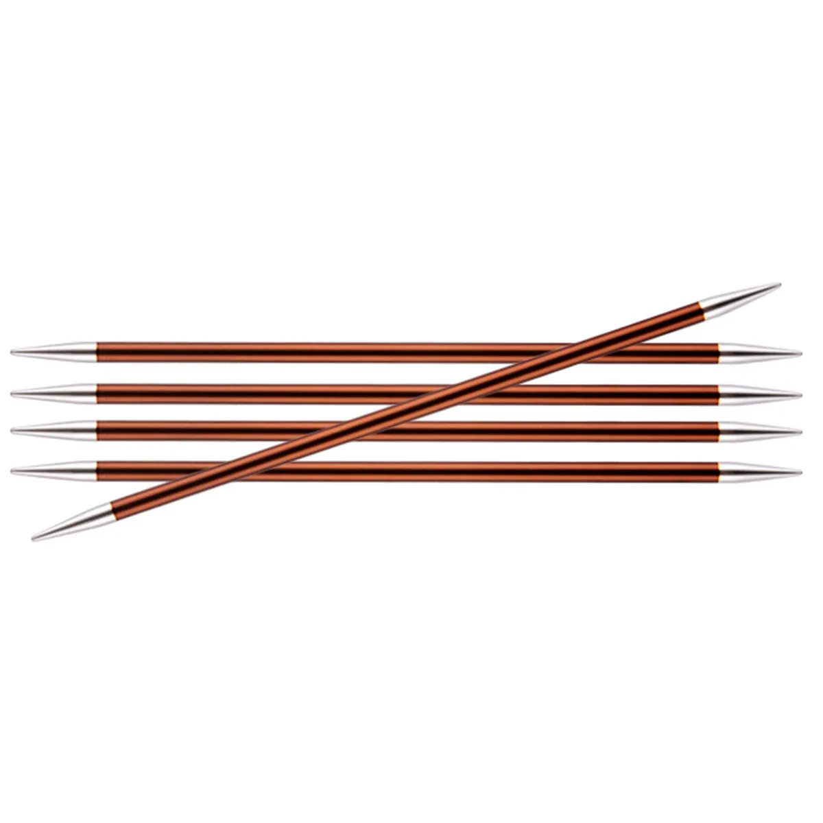 KnitPro Zing Double Pointed Needles - US 9 (5.5mm) - 8" Sienna