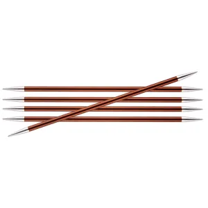 KnitPro Zing Double Pointed Needles - US 9 (5.5mm) - 8" Sienna