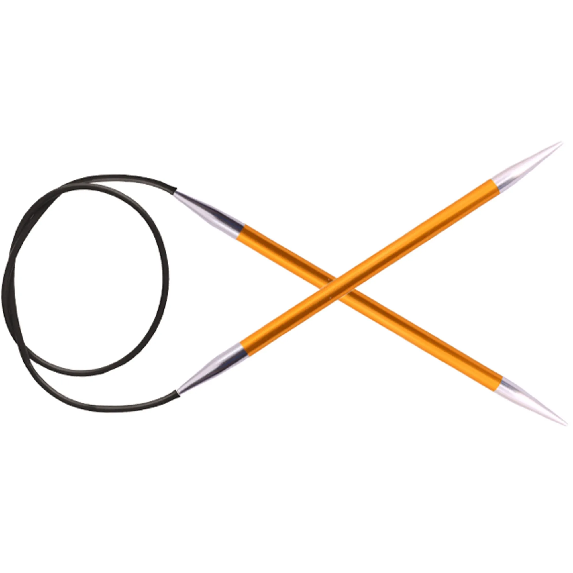 KnitPro Zing Fixed Circular Needles - US 1 (2.25mm) - 47" Amber