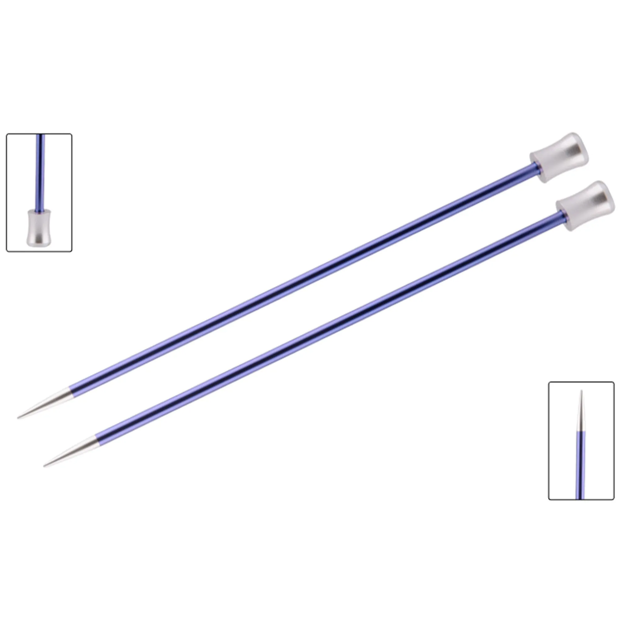 KnitPro Zing Single Pointed Needles - US 7 (4.5mm) - 10" Iolite