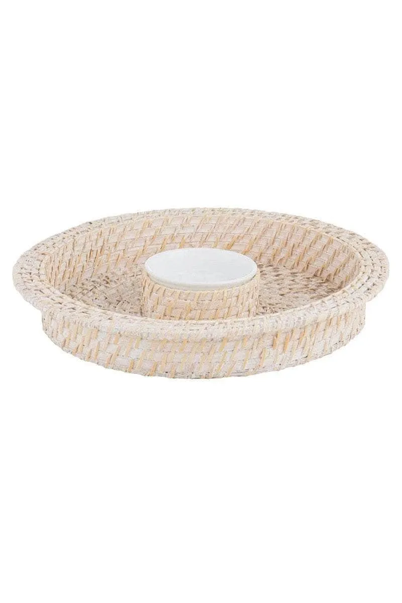 Ladelle Whitehaven Woven Chip & Dip Bowl