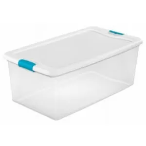 Latching Box, Clear, 106-Qt.