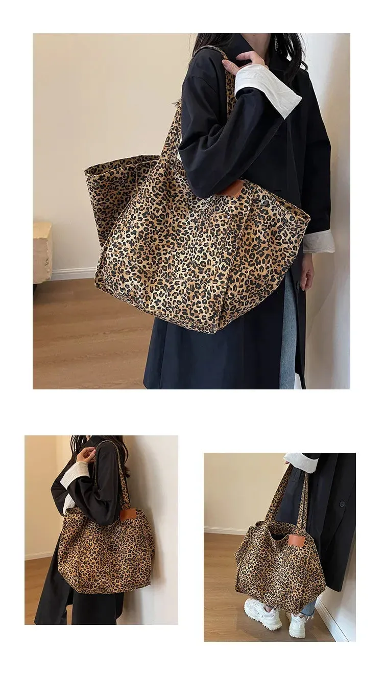 Leopard Print Korean Shopper Bag