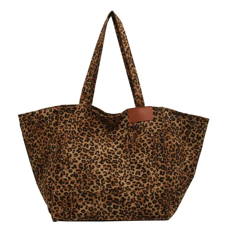 Leopard Print Korean Shopper Bag