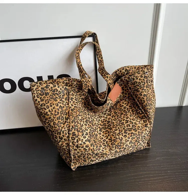 Leopard Print Korean Shopper Bag