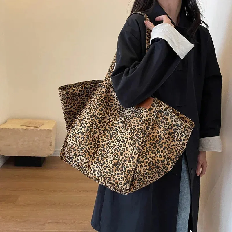 Leopard Print Korean Shopper Bag
