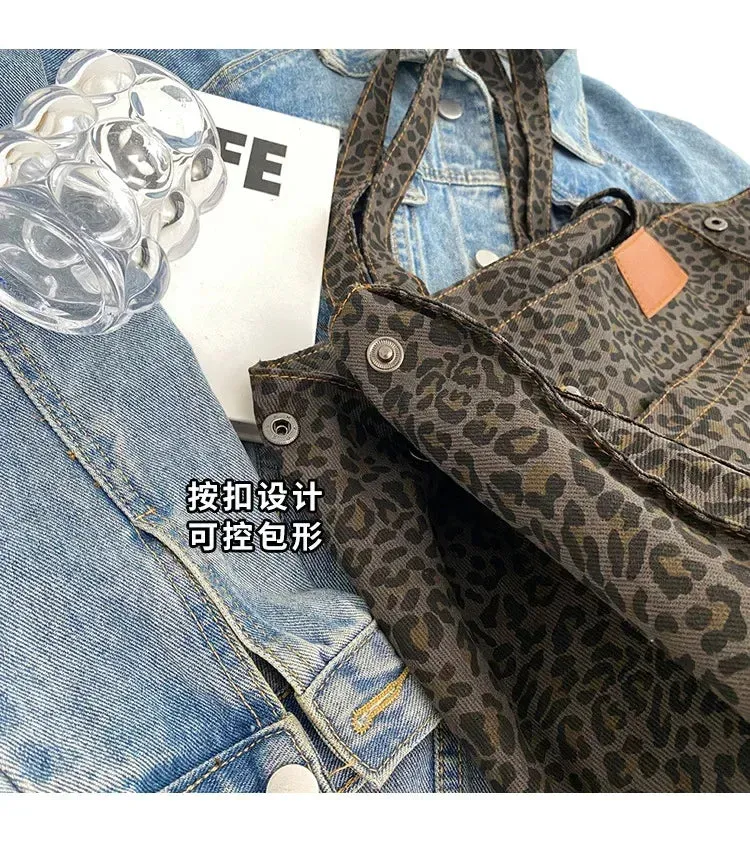 Leopard Print Korean Shopper Bag