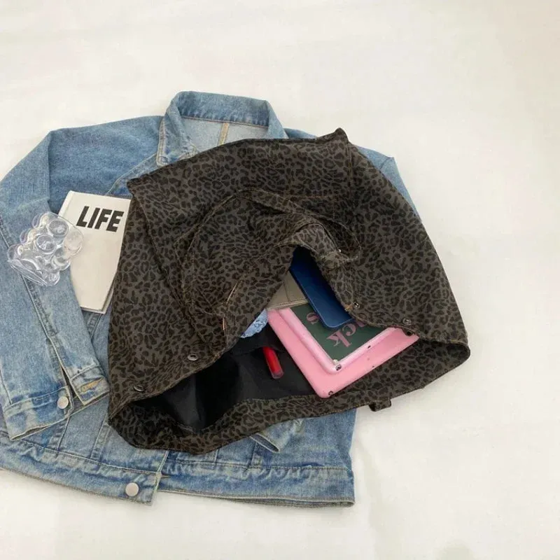 Leopard Print Korean Shopper Bag