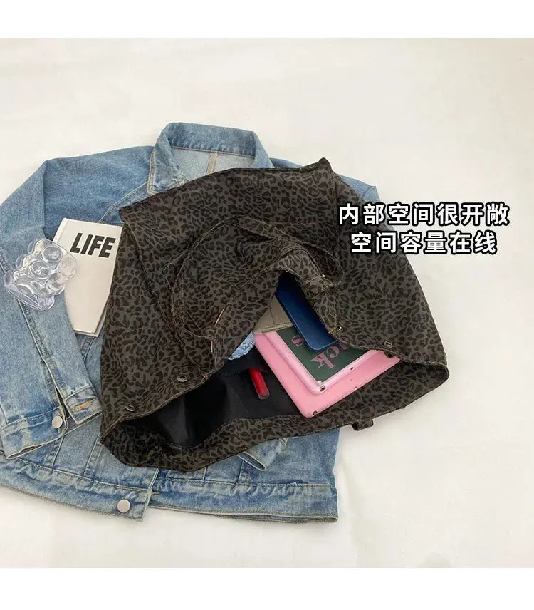 Leopard Print Korean Shopper Bag