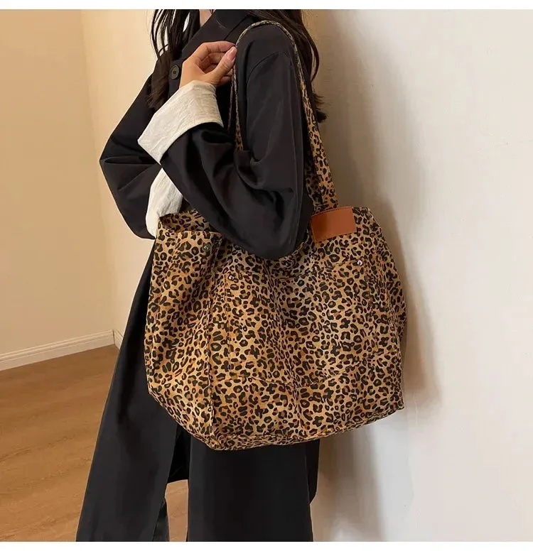 Leopard Print Korean Shopper Bag